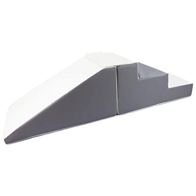 Imagen de Velinda Conjunto tobogán+escaleras Bloques para Jugar niños jardín de Infancia (Color: Blanco,Gris)