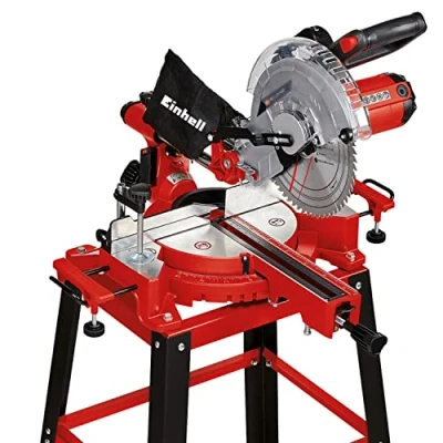 Imagen de Einhell Ingletadora TC SM 2531/2 U (1900 W, 4.800 rpm, hoja de sierra Ø254 x ø30 mm, láser, cabezal basculante, incluida la HM), roja