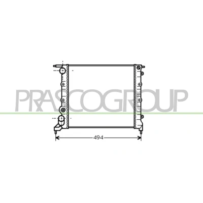 Imagen de PRASCO RN023R015 Radiador, refrigeración del motor Aluminio 390 378 24 Aletas unidas mecánicamente RENAULT: CLIO 1, 19 I Hatchback