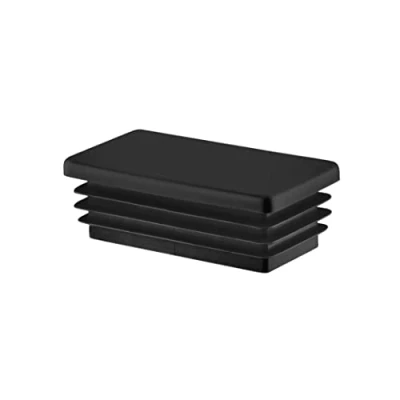Imagen de EMFA tapones de láminas para tubos rectangulares 60 x 40 mm, color negro, 4 unidades 60, 6,0 4,0 cm