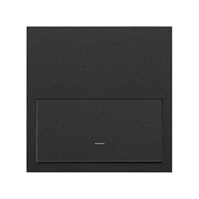 Imagen de Kit front horizontal para 1 elemento con tecla, serie 100, 3 x 11 centímetros, color negro mate (referencia: 10020101 238)