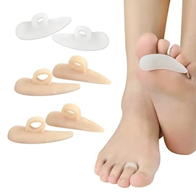 Imagen de Juego de 3 alfombrillas silicona para dedos los pies, separador gel, corrector juanetes, almohadillas agarre del pie, apoyo pies