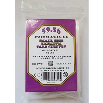Imagen de docsmagic.de 60 Premium Small Size Card Sleeves Clear 59 x 86 Standard 62 89 YGO