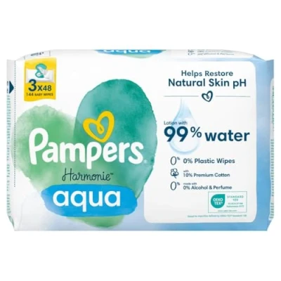 Imagen de Pampers 81691055 Aqua pure toallitas húmedas, unisex