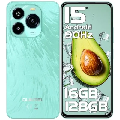 Imagen de OUKITEL C65 Android 15 Telefonos Moviles Libres 16GB + 128GB/1TB Telefono Movil, 6.7&quot; HD+90Hz Smartphone, Batería 5150mAh Móviles, Cámara 50MP+8MP, Triple 4G SIM/GPS/Fingerprint/OTG/3.5mm Jack