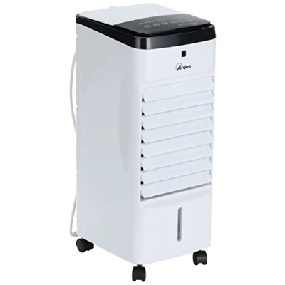 Imagen de ARDES Enfriador Evaporativo y Potente Humidificador con 3 Velocidades Flujo de Aire Oscilación Automática Timer Telemando Filtro Antipolvo Blanco AR5R06D