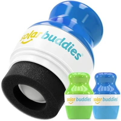 Imagen de Solar Buddies Aplicador de Protector Completo Verde Azul Recargable Esponja para Solar, Crema y Loción Niños, Adultos Familias Contiene 100ml