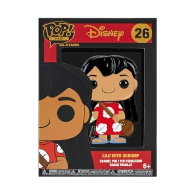 Imagen de Funko Large Pop! Enamel Pin Disney: Lilo and Stitch with Scrump &amp; Pins de Esmalte Broche Coleccionable para Mochilas Y Bolsos