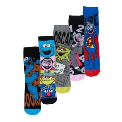 Imagen de United Labels Sesame Street Calcetines para hombre (5 unidades, talla 40 45), multicolor, 45