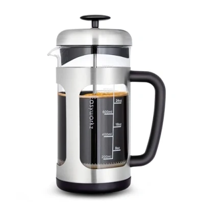 Imagen de Easyworkz Cafetera de prensa francesa Acero Inoxidable,vidrio borosilicato resistente al calor,1000 ml