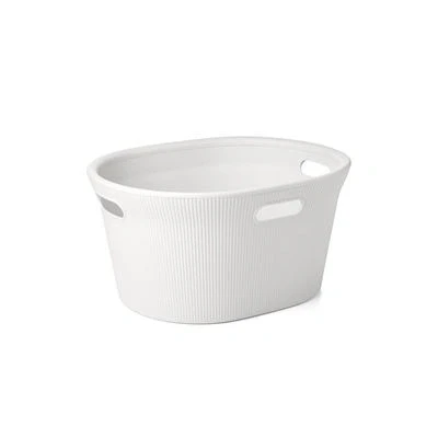 Imagen de Tatay Cesto de Ropa Baobab, 35 L Capacidad, Polipropileno, Libre BPA, 3 Asas, Color Blanco (Pergamon), Medidas 52 x 42.5 26.5 cm