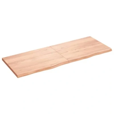 Imagen de vidaXL Tablero de Mesa, Superficie Escritorio, Repuesto Estantería Comedor, Madera Maciza Roble Tratada Marrón Claro