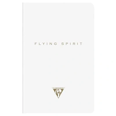 Imagen de Clairefontaine 104596C Un cuaderno de piqué cosido hilo Flying Spirit 96 páginas marfil 9 x 14 cm, 90 g rayadas, tapa en cartulina blanca recubierta, diseño aleatorio