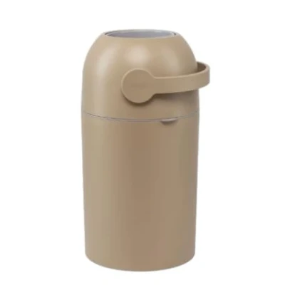 Imagen de KEMMLIT Cubo de pañales a prueba olores sin cassette con tapa y gran capacidad para hasta 25 pañales, incluye sistema antiolores, funciona bolsas convencionales (sésamo)
