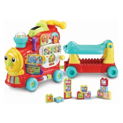 Imagen de VTech Maxi tren ABC de paseo, Andador, carrito y correpasillos para aprender a caminar Juguete bebés +1 año Multicolor, Versión ESP (3480 547822)