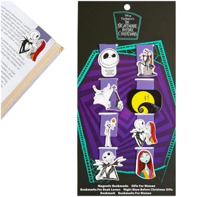 Imagen de Disney The Nightmare Before Christmas Marcapaginas Magnetico, Pack de 8, Accesorios Lectura (Multi 8 Pack)
