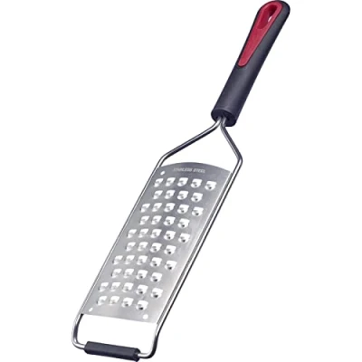 Imagen de Westmark Rallador grueso con cuchillas excepcionalmente afiladas, incluye protector de hoja, plástico y acero inoxidable, Gallant Square, negro/rojo/plata, 29732270