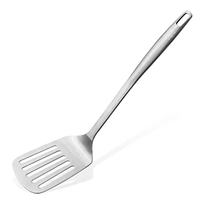 Imagen de Stanley Rogers Espátula de acero inoxidable ranurada con acabado satinado Accesorio cocina apto para lavavajillas.