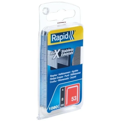Imagen de Rapid Caja de Grapas para Textil N.º53 Alambre Fino Acero Inoxidable, 8 mm 1.080