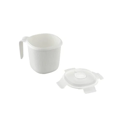 Imagen de CARE + PROTECT Calentador de leche y sopa para microondas, recipiente ideal cocinar o calentar alimentos líquidos, sin BPA, 0,7 l
