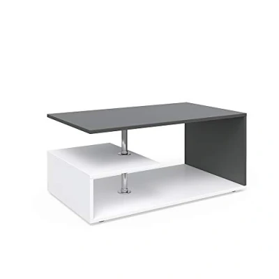 Imagen de Vicco Mesa de Centro Guillermo, Blanco/Antracita, 91 x 41 cm