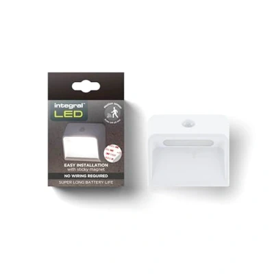 Imagen de Integral led SensorLux luz con sensor de movimiento, nocturna blanco cálido placa magnética batería recargable 2200mAh, fácil instalar en pasillos, porches interiores y armarios