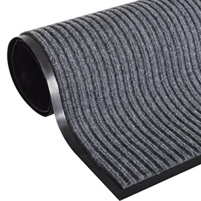 Imagen de vidaXL Alfombra de Entrada PVC Gris, 90 x 150 cm
