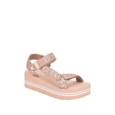 Imagen de Guess Avin Sandalias de cuña para mujer, Oro Rosa, 11