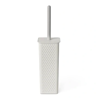 Imagen de TATAY Escobilla de Baño Bohol, Fabricada con Materiales Reciclados, Cubeta Interior Polipropileno, Cepillo Negro, Libre BPA. Blanco. 9.6 x 37.5 cm