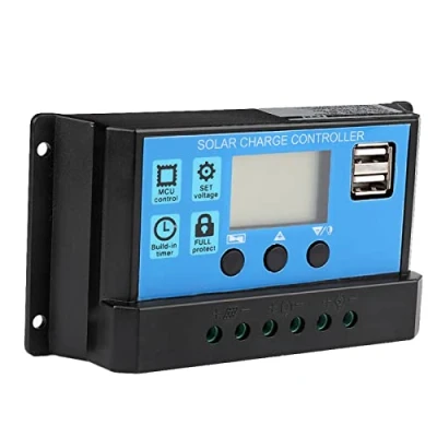 Imagen de Controlador de carga solar, 60A/50A/40A/30A/20A/10A 12V 24V solar automático PWM(40A)