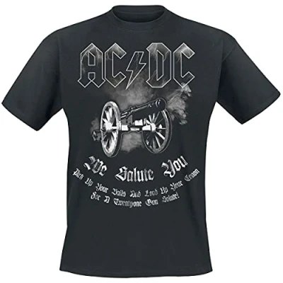 Imagen de AC/DC We Salute You Hombre Camiseta Negro XXL 100% algodón Vorne Bedruckt, Hinten Bedruckt Regular