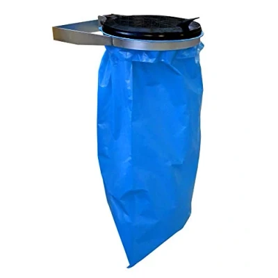 Imagen de Quick Star Soporte de Pared para Bolsas Basura (120 L, Chapa Acero), Color Amarillo