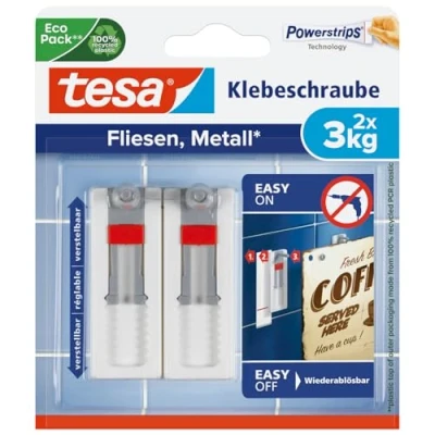 Imagen de Tornillo adhesivo ajustable para azulejos y metal tesa (3 kg)