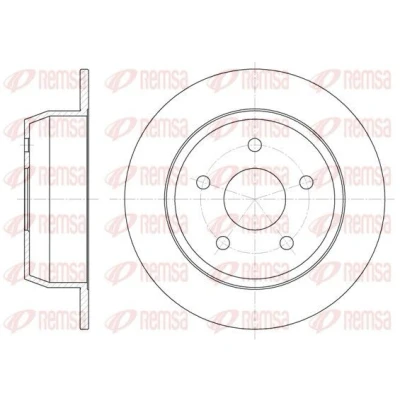 Imagen de REMSA 6628.00 Disco de freno Eje trasero 305, 305 10 5 macizo JEEP: GRAND Cherokee 2, II