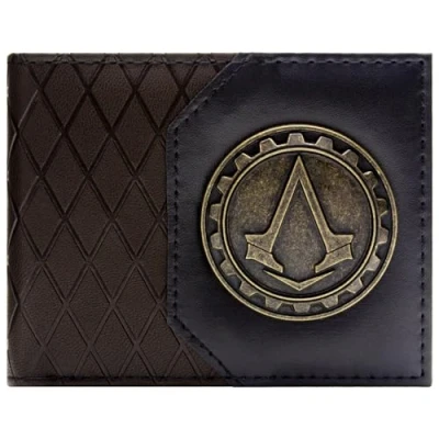 Imagen de Lineage Assassin&#039;S Creed Syndicate Jacob Frye Atuendo de Revolución Billetera/Cartera Bi Fold ID &amp; Porta Tarjetas, Marrón