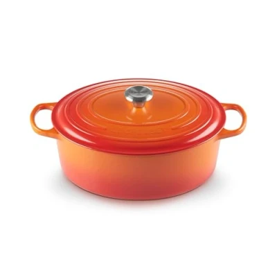 Imagen de Le Creuset Evolution Cacerola ovales, Hierro Fundido, Naranja Volcánico, 33 cm