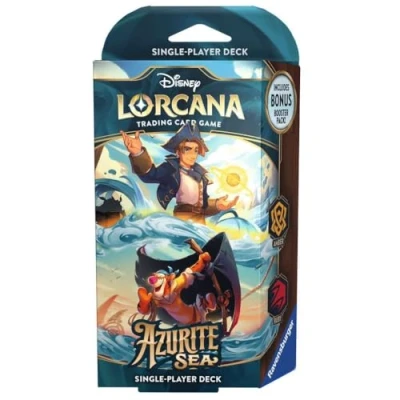 Imagen de Ravensburger Disney Lorcana Azurite Sea, Mazo para un Jugador Ámbar y Rubí, Juego de Mesa, Cartas, Estrategia, Niños 8 Años o Más, Regalos Años, Accesorios