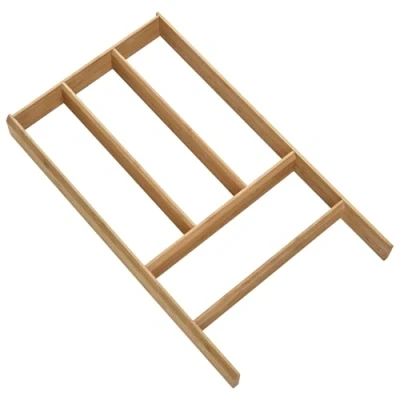 Imagen de Orga Box Individual Cubertero de bambú aceitado (473 x 273 50 mm) multifuncional Sistema divisor para cajones con una profundidad interior 473 mm