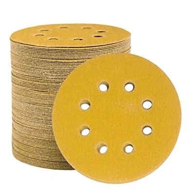 Imagen de STEBRUAM Disco de Lija Discos 100 Piezas Granos 125mm Papel abrasivo autoadhesivos Pulir Hook and Loop Abrasivos 8 Agujeros para Lijadora Orbital