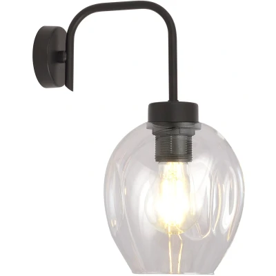 Imagen de EMIBIG LIGHTING Aplique Lukka, 1 luz, negro/transparente