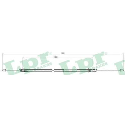 Imagen de LPR C1002B Cable de Freno Mano 1378/1101 Discos RENAULT: CLIO 2