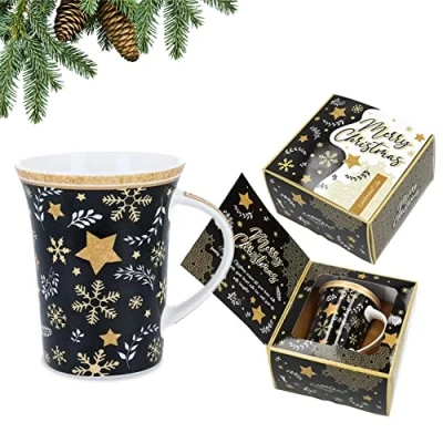 Imagen de Carmani Taza de porcelana decorada con tema navideño 350ml