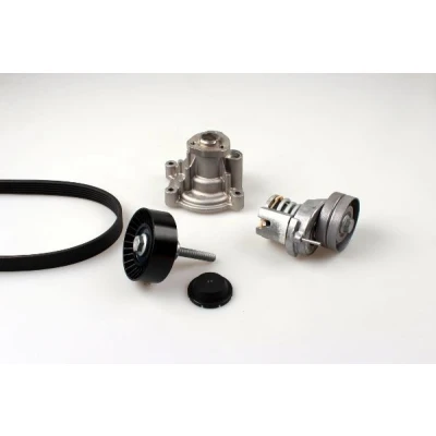 Imagen de Bomba de agua + kit correa poli v HEPU PK05810