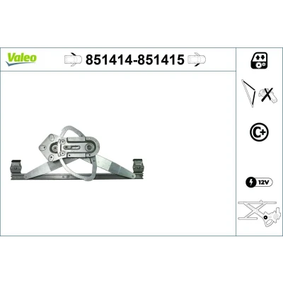 Imagen de Valeo Elevalunas Delante, izquierda eléctrico sin electromotor con función de confort 851414