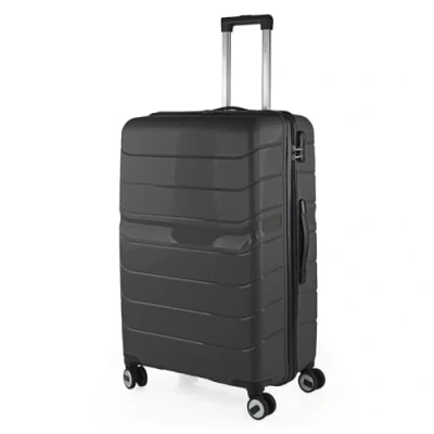 Imagen de ITACA Maleta Viaje Grande, Grande 23 Kilos, Maletas De Viaje, Grandes con Espacio y Comodidad. Material Resistente PP. Candado combinacion TSA, Antracita