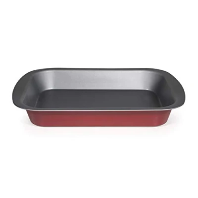 Imagen de IMF Bandeja Horno, Acero, Rojo, 37 x 27 5 cm