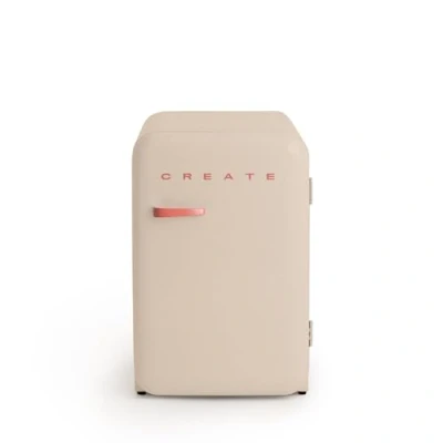 Imagen de CREATE / RETRO FRIDGE 83.5 TERRACOTA/Frigorífico arena maneta terracota 98W, bajo consumo, 2 estantes, regulador temperatura, botellero, 56x54x84cm