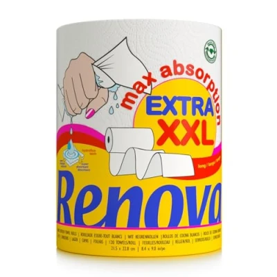 Imagen de Renova Maxiabsorption, Rollos de cocina XXL, Triple, Blanco 1 Rollo