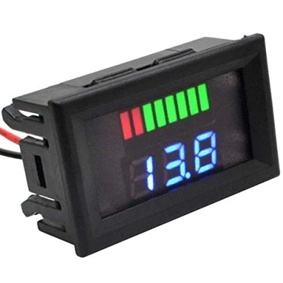 Imagen de ARCELI Automóvil Marino Motocicleta LED Digital Voltímetro Medidor de Voltaje Batería Indicador 72V 72 Rojo