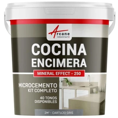 Imagen de Hormigón Pulido para Cocina: Encimera, Revestimiento de Pared 2 m² (en capas) Gris cartujo ARCANE INDUSTRIES